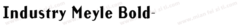 Industry Meyle Bold字体转换